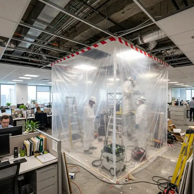 Commercial Mold Remediation service example in a Boston property