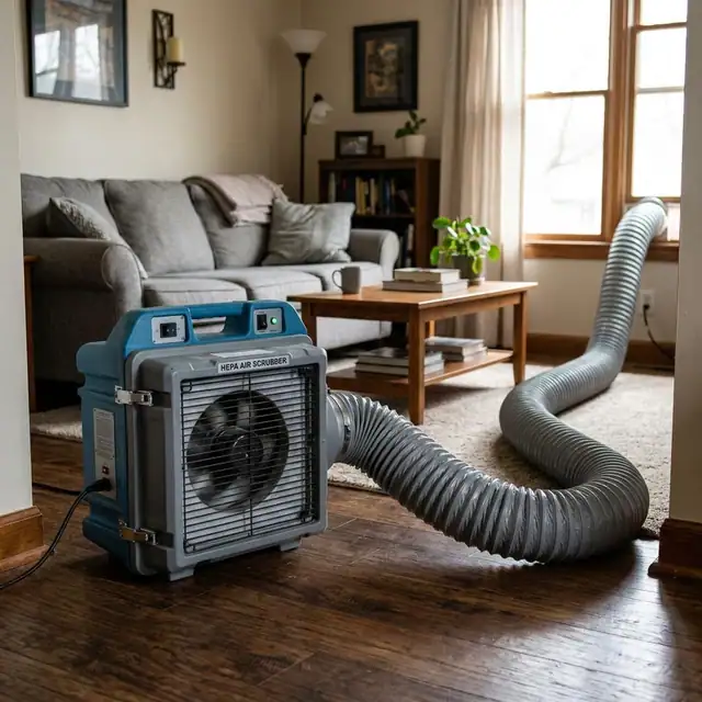 HEPA Air Scrubbing service example in a Boston property
