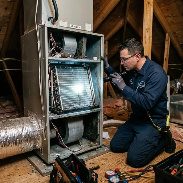 HVAC Mold Remediation service example in a Boston property