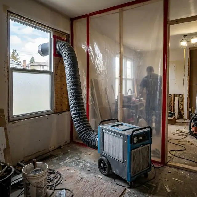 Negative Air Pressure Containment service example in a Boston property